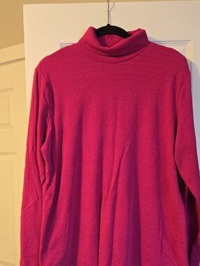 Women's Pink Turtleneck Sweater